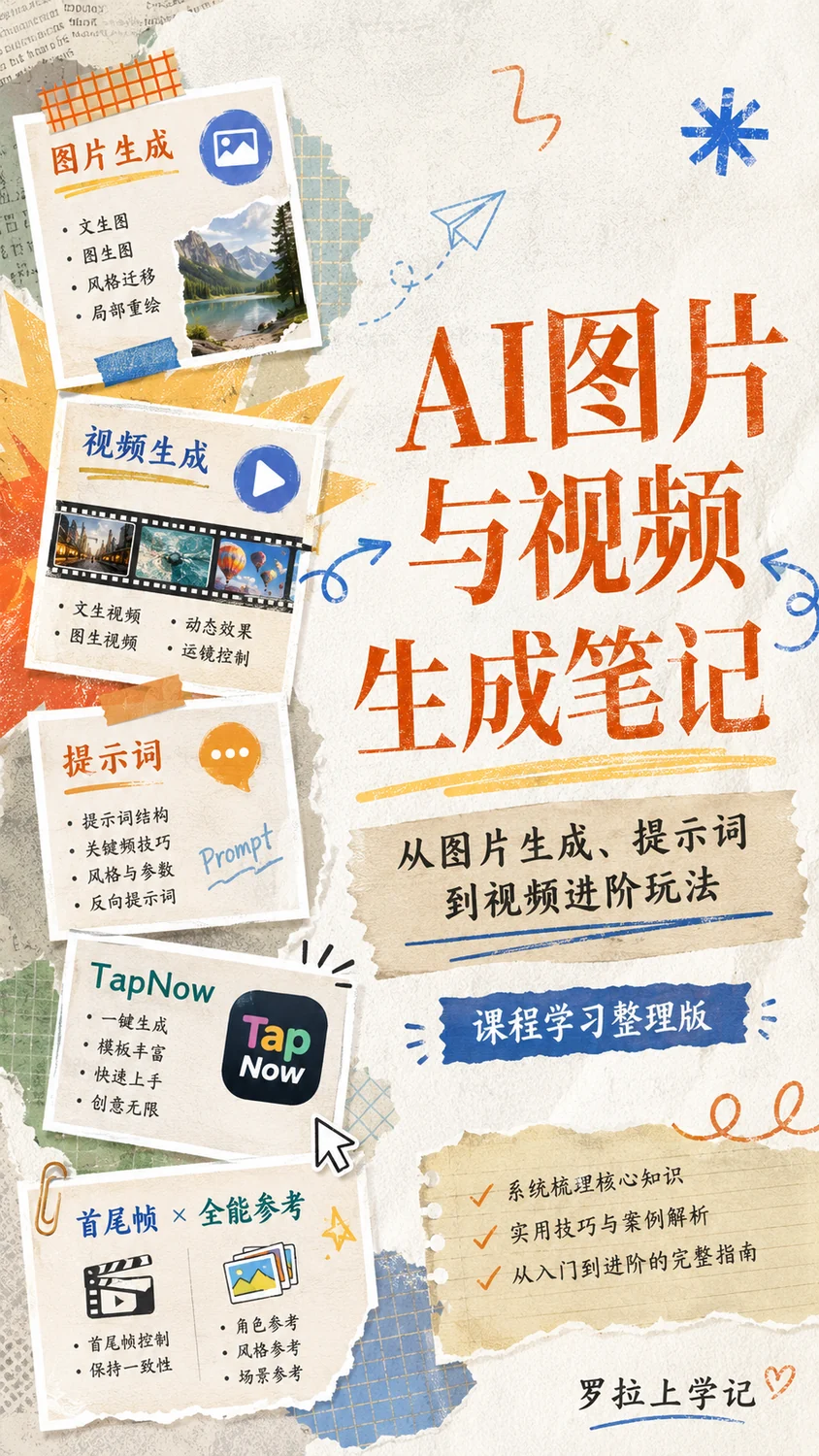 AI图片与视频生成笔记封面